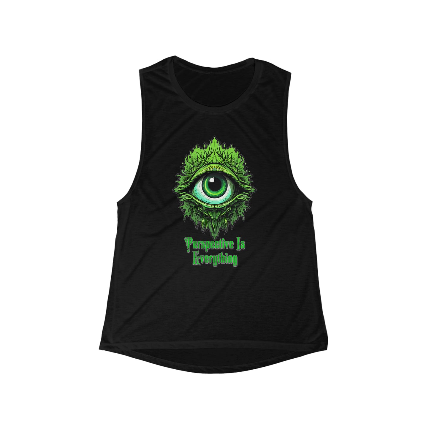 Perspective is Everything: Green | Women's Flowy Scoop Muscle Tank