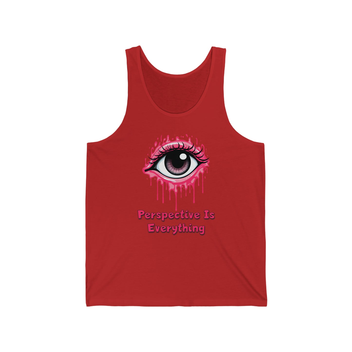 Perspective is Everything: Pink | Unisex Jersey Tank