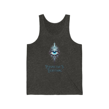 Perspective is Everything: Teal | Unisex Jersey Tank