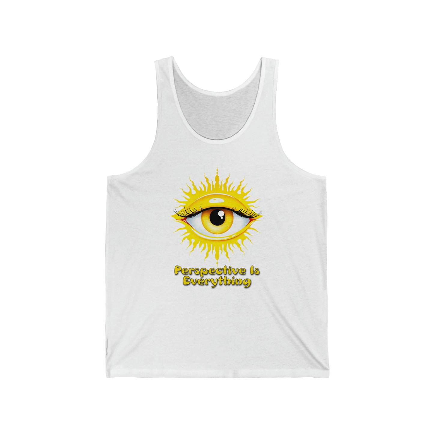Perspective is Everything: Yellow | Unisex Jersey Tank