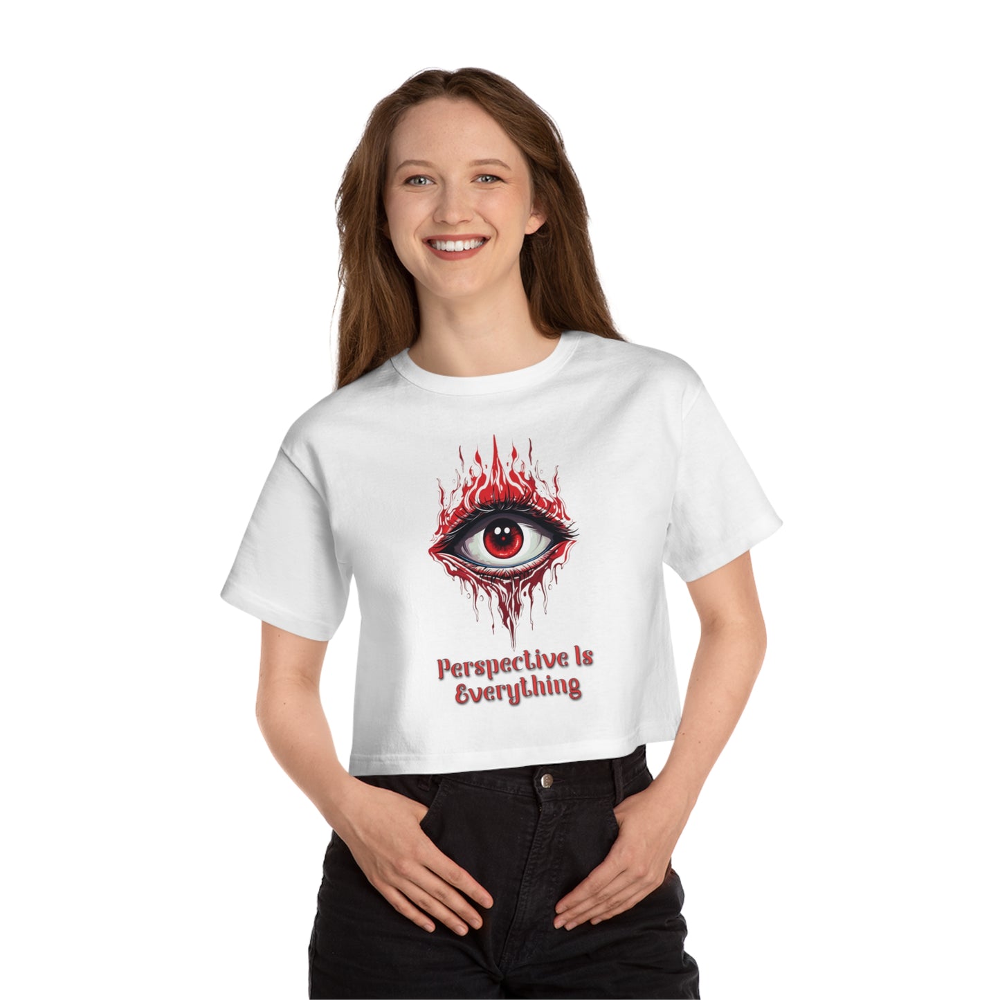 Perspective is Everything: Red | Champion Women's Heritage Cropped T-Shirt