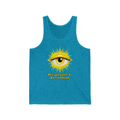Perspective is Everything: Yellow | Unisex Jersey Tank