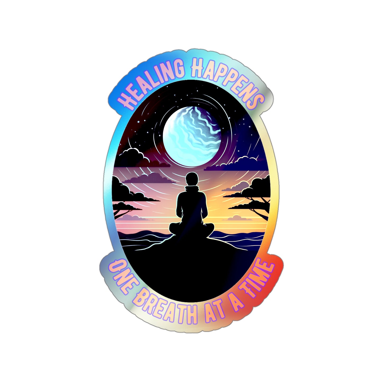 Healing Happens | Holographic Die-cut Stickers
