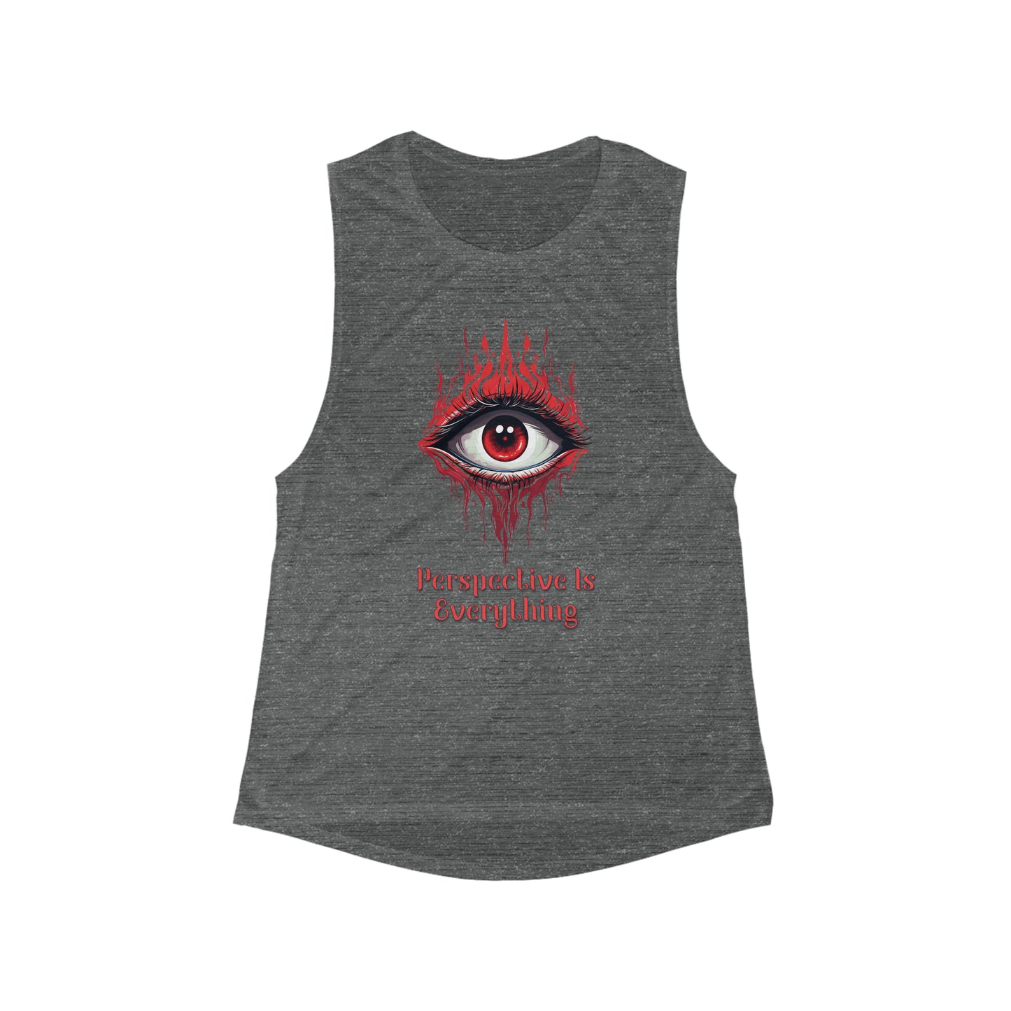 Perspective is Everything: Red | Women's Flowy Scoop Muscle Tank