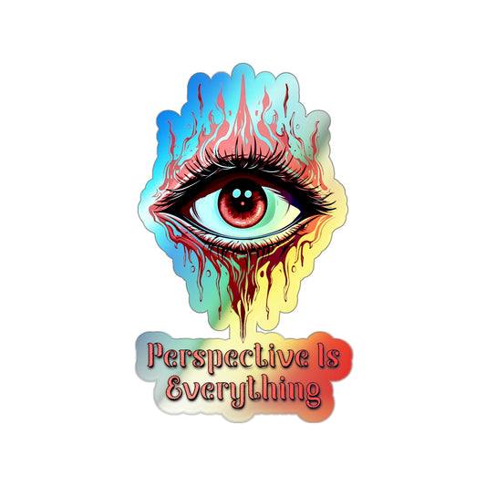 Perspective is Everything: Red | Holographic Die-cut Stickers