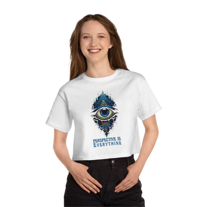 Perspective is Everything: Blue | Champion Women's Heritage Cropped T-Shirt