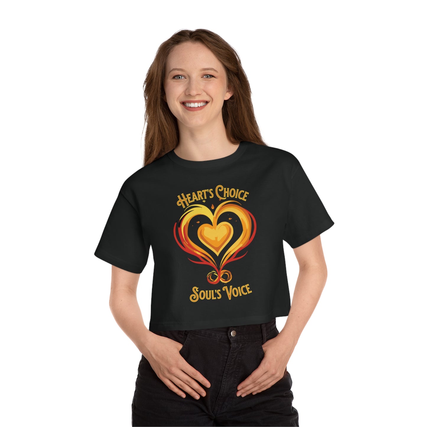 Heart's Choice | Champion Women's Heritage Cropped T-Shirt