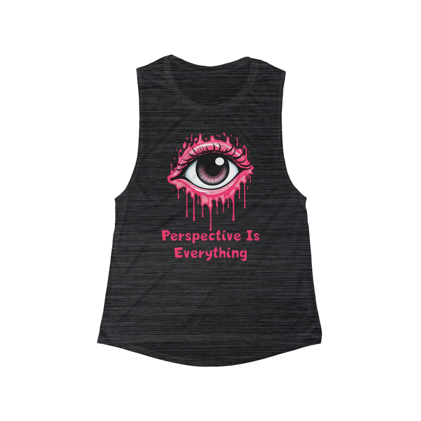 Perspective is Everything: Pink | Women's Flowy Scoop Muscle Tank