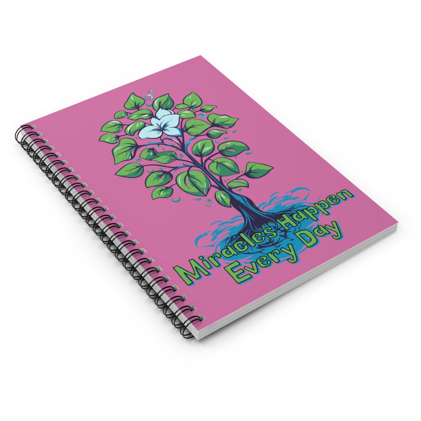 Miracles Happen Every Day | Spiral Notebook - Ruled Line