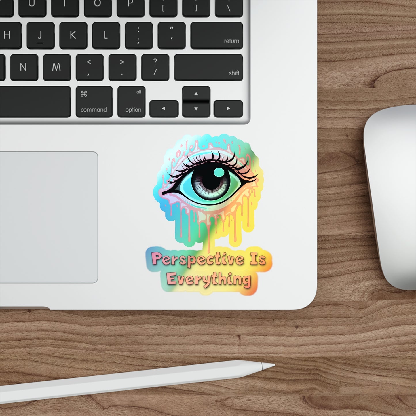 Perspective is Everything: Pink | Holographic Die-cut Stickers