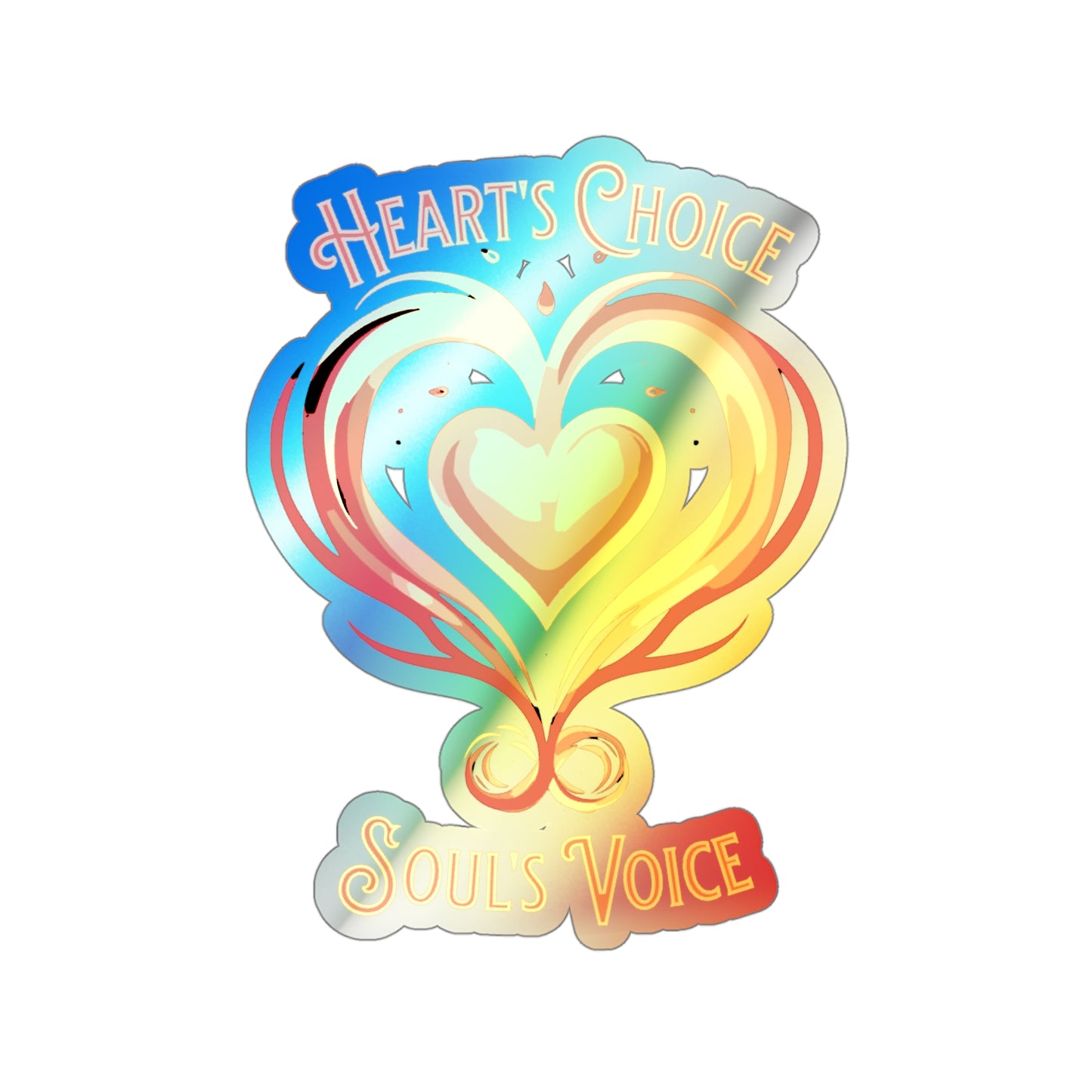 Heart’s Choice | Holographic Die-cut Stickers