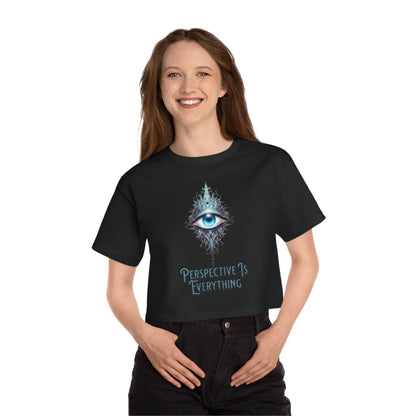 Perspective is Everything: Teal | Champion Women's Heritage Cropped T-Shirt